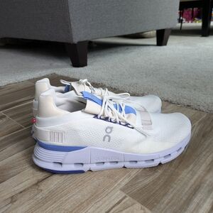 On Women's White and Lavender Athletic Shoes